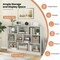 41 inches Freestanding White Wooden Toy Cabinet with 10 Storage Cubbies and Large Top for Books and Toys